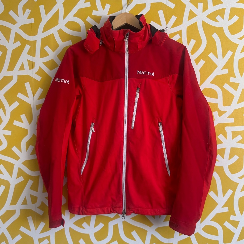 Marmot Red Softshell Windstopper Windproof Water … - image 1